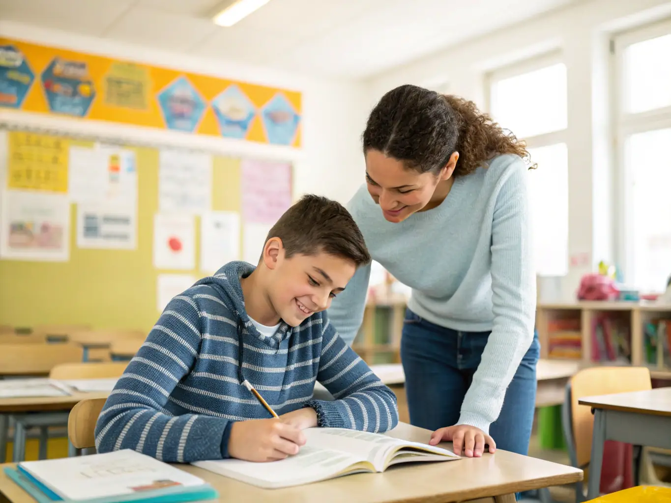 A photo of students participating in a tutoring session, highlighting ADPEP's commitment to academic support.