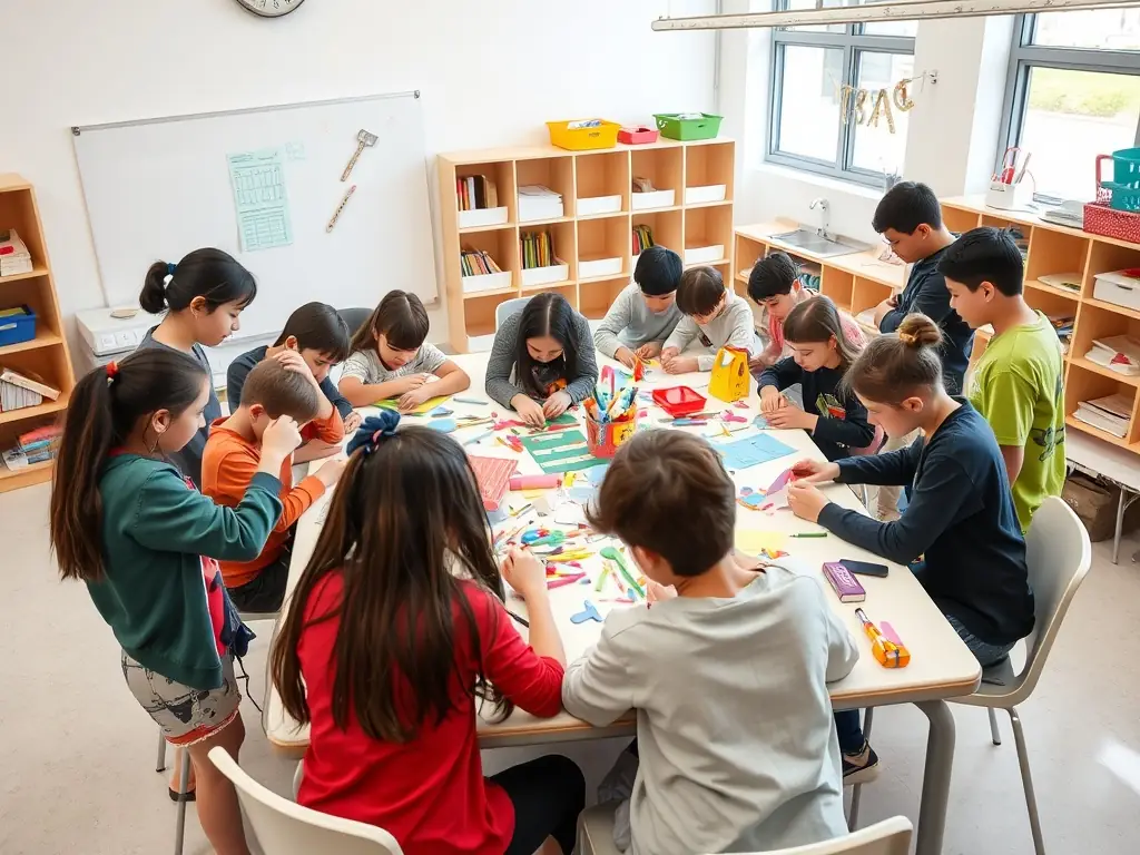 A photo of students participating in a workshop, highlighting ADPEP's commitment to social inclusion.